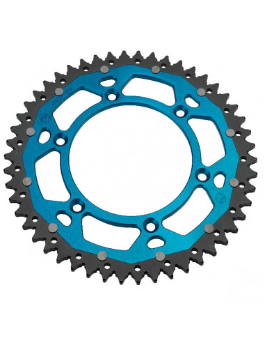 MOOSE RACING HINTERES KETTENRAD / 50 ZÄHNE / 428 TEILUNG / BLAU/NATUR / ALUMINIUM/STAHL MOOSE RACING HINTERES KETTENRAD / 50 ZÄHNE / 428 TEILUNG / BLAU/NATUR / ALUMINIUM/STAHL