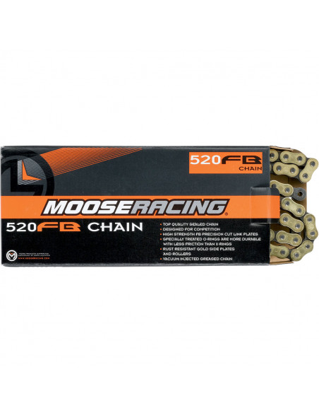 MOOSE RACING KETTE 520-FB / 114 GLIEDER / O-RING / GOLD