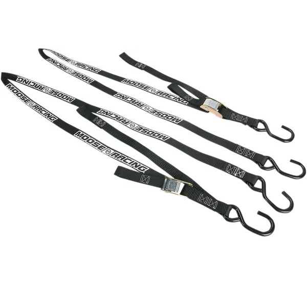 MOOSE OFFROAD HARD-PARTS Spanngurte - TIE DOWN W/SOFTTIE BLACK