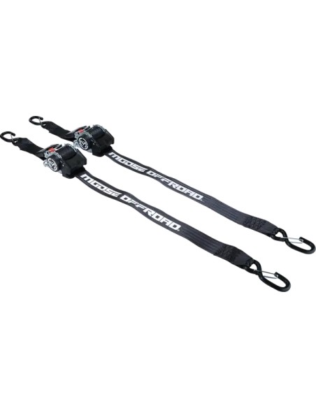 MOOSE OFFROAD HARD-PARTS Spanngurte - TIE DOWN 2x10' RETRACTABLE RAT