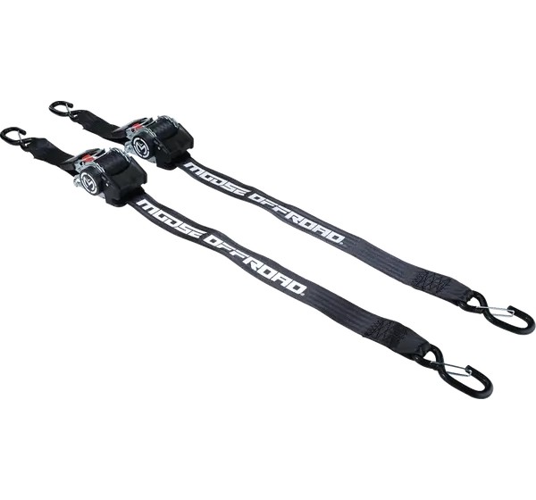 MOOSE OFFROAD HARD-PARTS Spanngurte - TIE DOWN 2x10' RETRACTABLE RAT