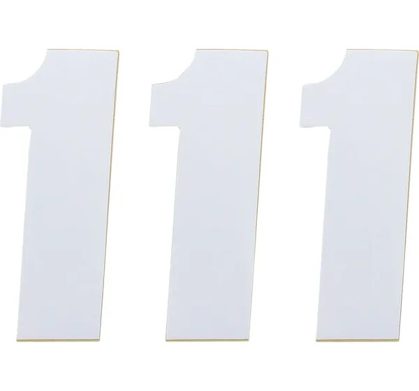 MOOSE OFFROAD HARD-PARTS Dekorsätze & Aufkleber - NUMBER MSE 1 4.5 WHITE