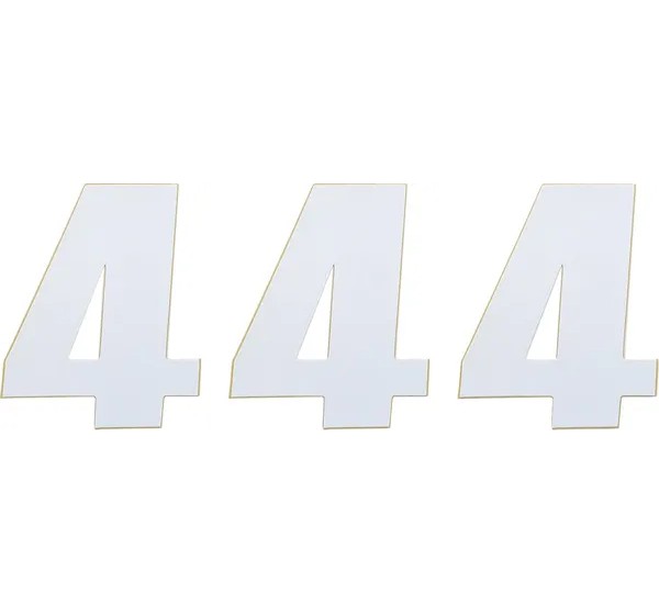 MOOSE OFFROAD HARD-PARTS Dekorsätze & Aufkleber - NUMBER MSE 4 4.5 WHITE