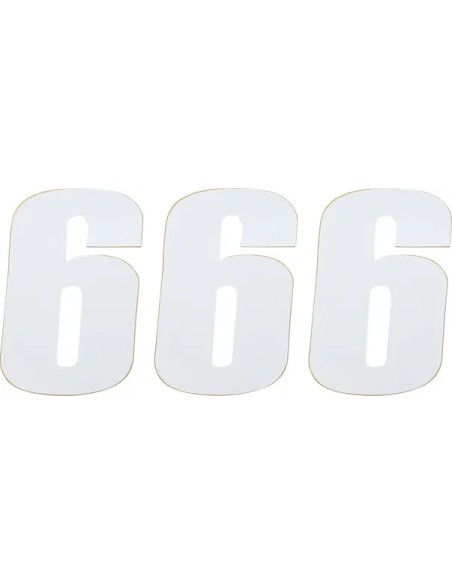 MOOSE OFFROAD HARD-PARTS Dekorsätze & Aufkleber - NUMBER MSE 6 4.5 WHITE