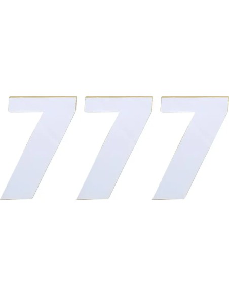 MOOSE OFFROAD HARD-PARTS Dekorsätze & Aufkleber - NUMBER MSE 7 4.5 WHITE