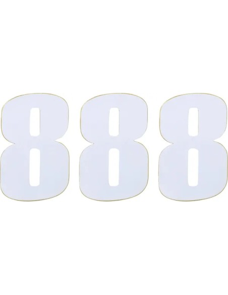MOOSE OFFROAD HARD-PARTS Dekorsätze & Aufkleber - NUMBER MSE 8 4.5 WHITE