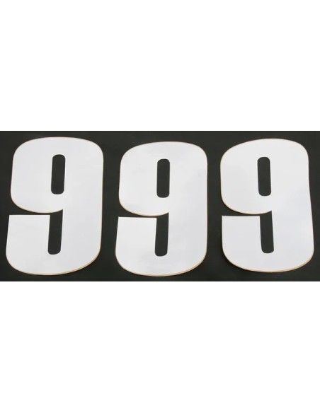 MOOSE OFFROAD HARD-PARTS Dekorsätze & Aufkleber - NUMBER MOOSE 9 6 WHITE