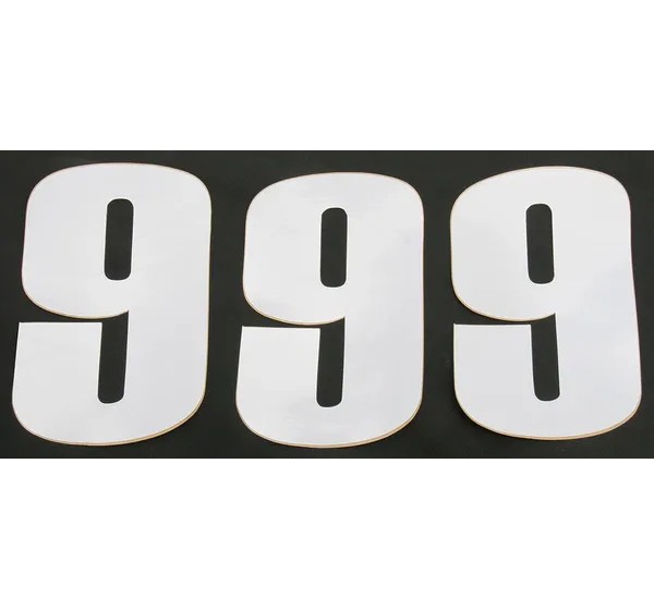 MOOSE OFFROAD HARD-PARTS Dekorsätze & Aufkleber - NUMBER MOOSE 9 6 WHITE