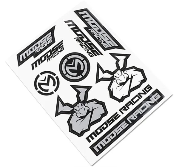 MOOSE OFFROAD SOFT-GOODS Dekorsätze & Aufkleber - DECAL SHEET MOOSE BK/SILV