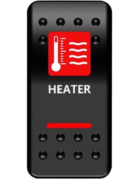 MOOSE OFFROAD FOUR WHEEL Montagematerial & Zubehör - SWITCH ROCKER HEATER-RED