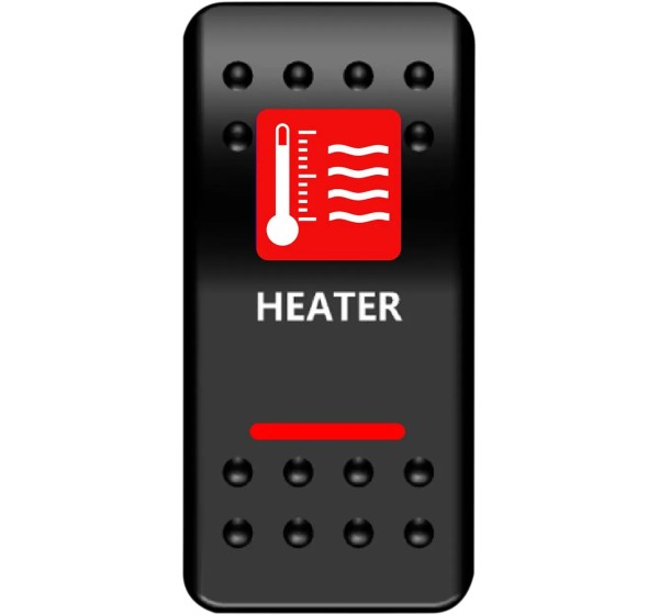 MOOSE OFFROAD FOUR WHEEL Montagematerial & Zubehör - SWITCH ROCKER HEATER-RED