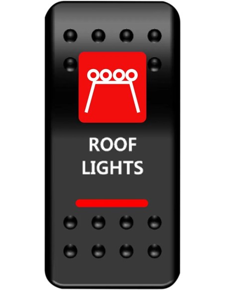 MOOSE OFFROAD FOUR WHEEL Montagematerial & Zubehör - SWITCH ROCKER ROOF LT-RED