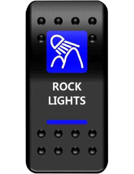 MOOSE OFFROAD FOUR WHEEL Montagematerial & Zubehör - SWITCH ROCK LIGHTS-BLUE
