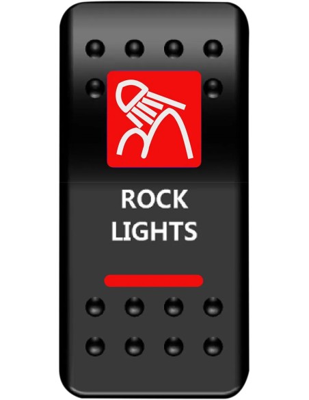 MOOSE OFFROAD FOUR WHEEL Montagematerial & Zubehör - SWITCH ROCK LIGHTS-RED