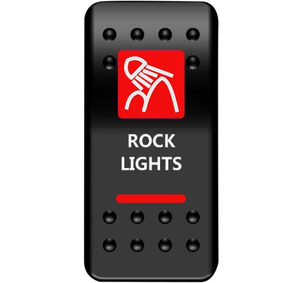 MOOSE OFFROAD FOUR WHEEL Montagematerial & Zubehör - SWITCH ROCK LIGHTS-RED