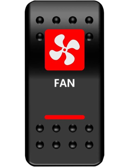 MOOSE OFFROAD FOUR WHEEL Montagematerial & Zubehör - SWITCH FAN POWER RED