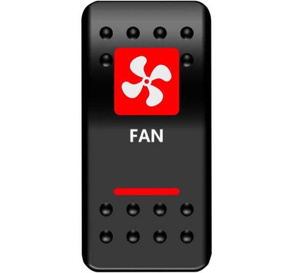 MOOSE OFFROAD FOUR WHEEL Montagematerial & Zubehör - SWITCH FAN POWER RED
