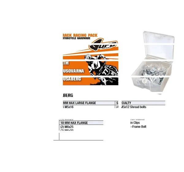 UFO Rahmenkomponenten - TRACK RACING PACK KTM/HVA