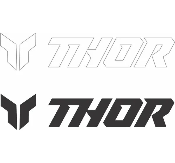 THOR Dekorsätze & Aufkleber - DECAL THOR 6PK 9 IN BK WH