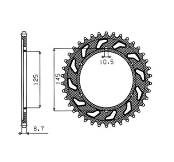 SUNSTAR SPROCKETS Ritzel & Kettenräder für YAMAHA FZ 750 1985-1989