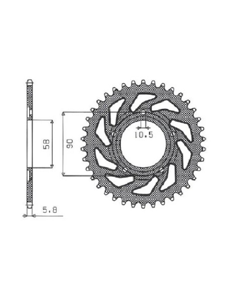 SUNSTAR SPROCKETS Ritzel & Kettenräder für HONDA NSR 125 R 1989-1998