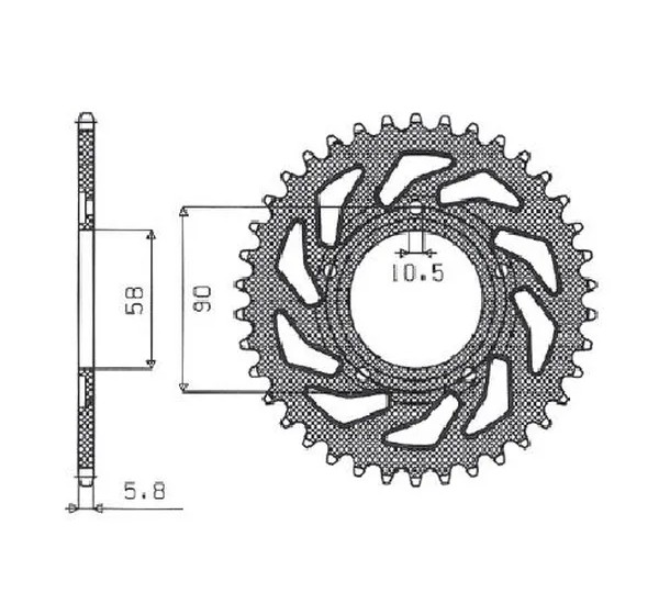 SUNSTAR SPROCKETS Ritzel & Kettenräder für HONDA NSR 125 R 1989-1998
