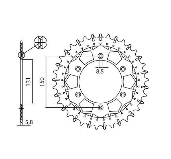 SUNSTAR SPROCKETS Ritzel & Kettenräder für KAWASAKI KX 250 1982-2024