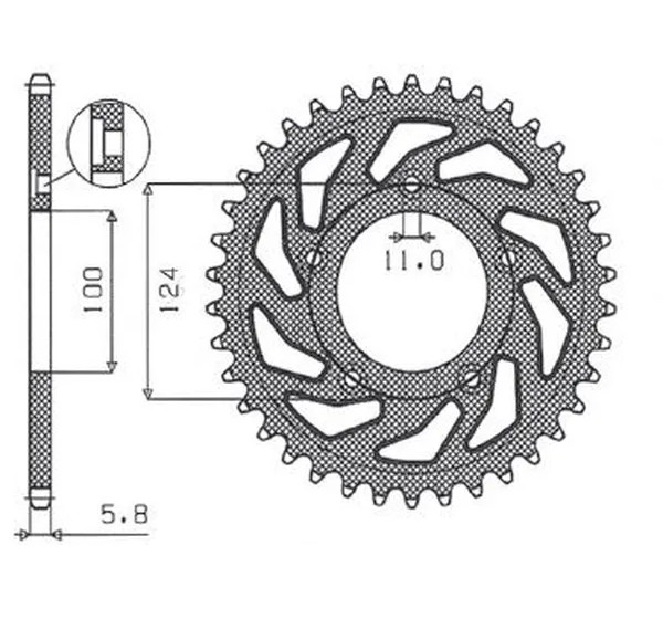 SUNSTAR SPROCKETS Ritzel & Kettenräder für DUCATI MONSTER 821 ABS 2014-2020