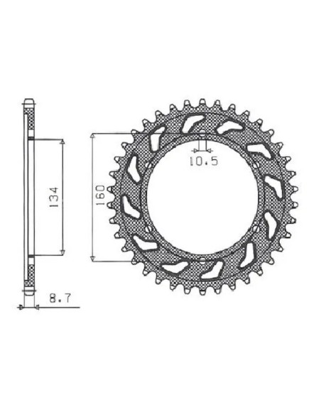 SUNSTAR SPROCKETS Ritzel & Kettenräder für HONDA CBR 1000 RR 2004-2016