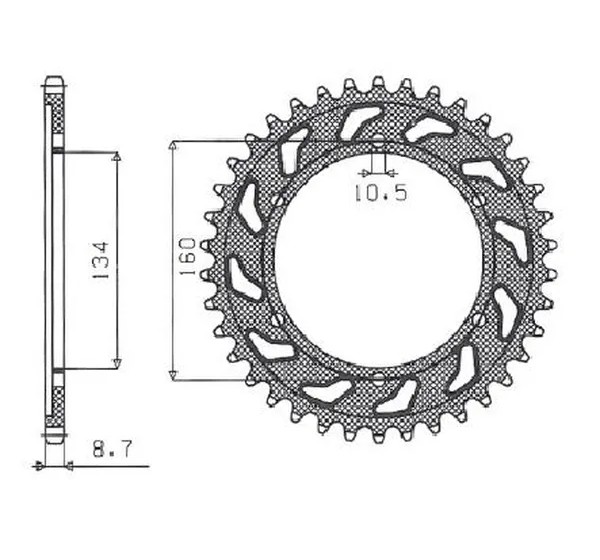 SUNSTAR SPROCKETS Ritzel & Kettenräder für HONDA CBR 1000 RR 2004-2016
