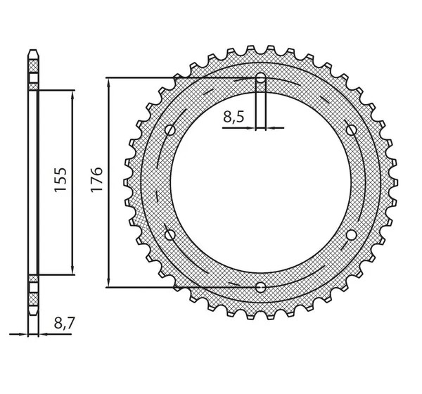 SUNSTAR SPROCKETS Ritzel & Kettenräder für TRIUMPH SPEED TRIPLE 1050 2005-2013
