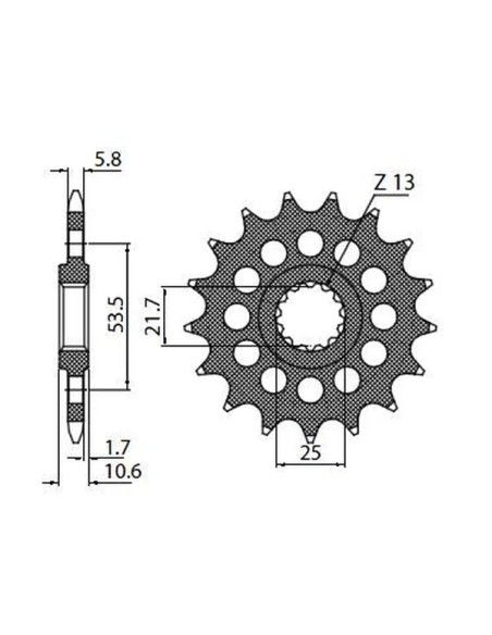 SUNSTAR SPROCKETS Ritzel & Kettenräder für YAMAHA YZF-R6 600 2006-2016