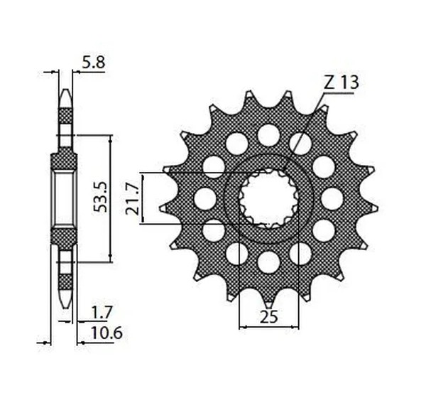 SUNSTAR SPROCKETS Ritzel & Kettenräder für YAMAHA YZF-R6 600 2006-2016