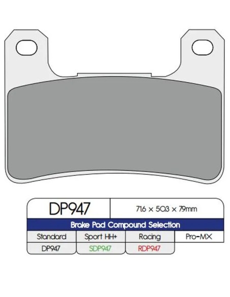 DP BRAKES Bremsbeläge & Bremsbacken für KAWASAKI KLZ 1000 ABS 2019-2024