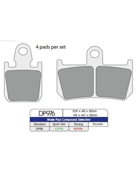 DP BRAKES Bremsbeläge & Bremsbacken für YAMAHA VMX 1700 ABS 2009-2020
