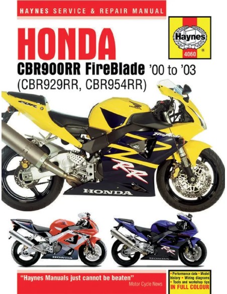 HAYNES Handbücher für HONDA CBR 929 RR 2000-2001