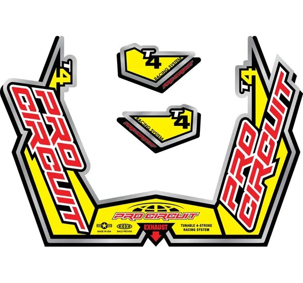 PRO CIRCUIT Montagematerial & Zubehör - EXHAUST STICKER KIT T4-GP