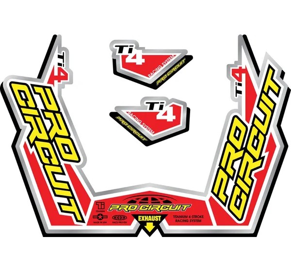 PRO CIRCUIT Montagematerial & Zubehör - EXHAUST STICKER KT TI4-GP
