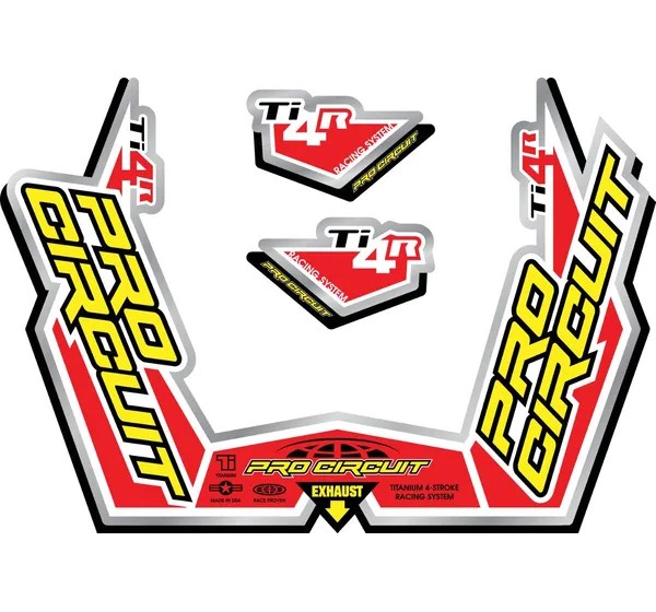 PRO CIRCUIT Montagematerial & Zubehör - EXHAUST STICKER KIT TI4-R