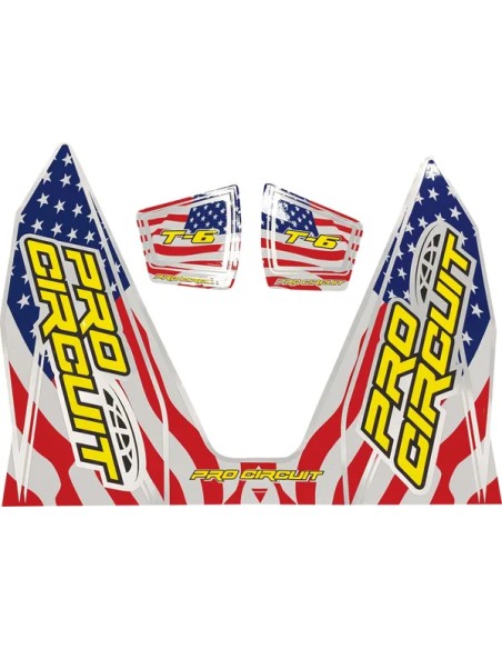 PRO CIRCUIT Dekorsätze & Aufkleber - DECAL T6 STARS ANDSTRIPES
