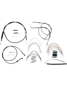Komplettes schwarzes Vinyl-Lenkerzug/-Leitungsset für Ape...