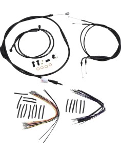 Komplettes schwarzes Vinyl-Lenkerzug/-Leitungsset für Ape...