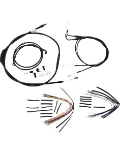Komplettes schwarzes Vinyl-Lenkerzug/-Leitungsset für Ape...