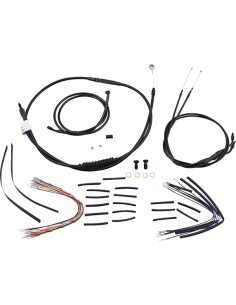 Komplettes schwarzes Vinyl-Lenkerzug/-Leitungsset für Ape...
