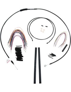 Komplettes schwarzes Vinyl-Lenkerzug/-Leitungsset für Ape...