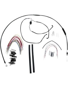 Komplettes schwarzes Vinyl-Lenkerzug/-Leitungsset für Ape...