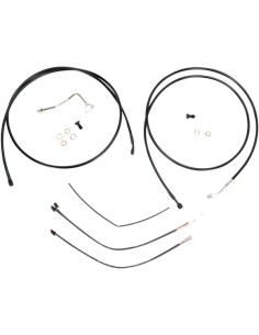 Komplettes schwarzes Vinyl-Lenkerzug/-Leitungsset für Ape...