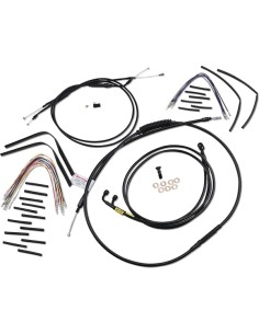 Komplettes schwarzes Vinyl-Lenkerzug/-Leitungsset für Ape...