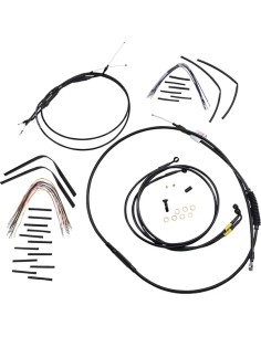 Komplettes schwarzes Vinyl-Lenkerzug/-Leitungsset für Ape...