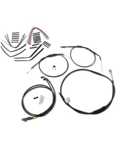 Komplettes schwarzes Vinyl-Lenkerzug/-Leitungsset für Ape...